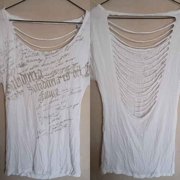 Guess Open Back Tee - Picture 1 of 5